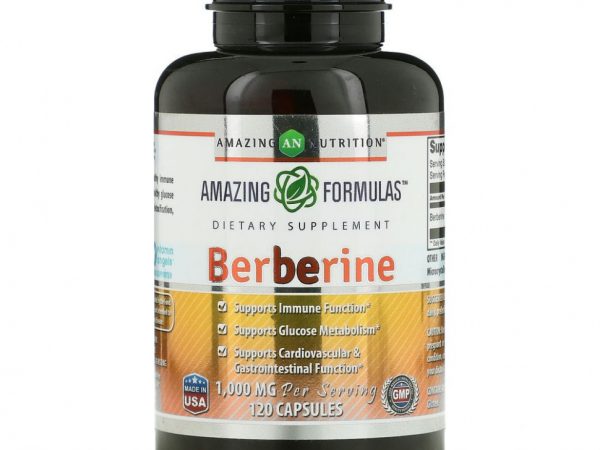 Amazing Nutrition, Берберин, 500 мг, 120 капсул