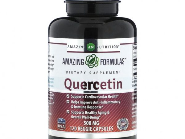 Amazing Nutrition, Кверцетин, 500 мг, 120 растительных капсул