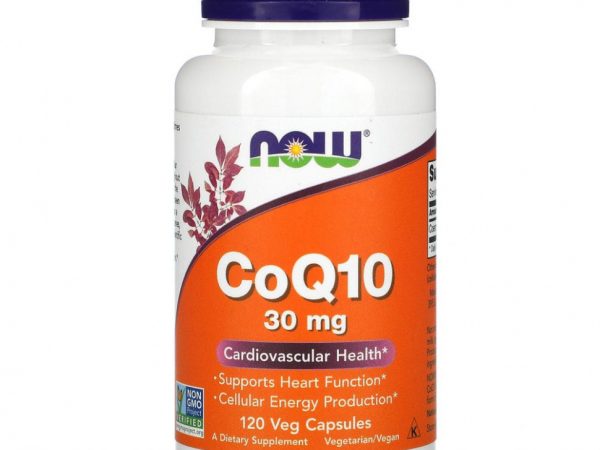NOW Foods, коэнзим Q10, 30 мг, 120 растительных капсул