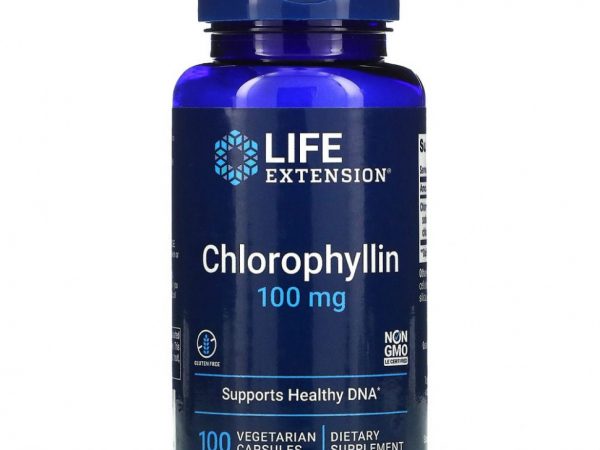 Life Extension, Хлорофиллин, 100 мг, 100 вегетарианских капсул