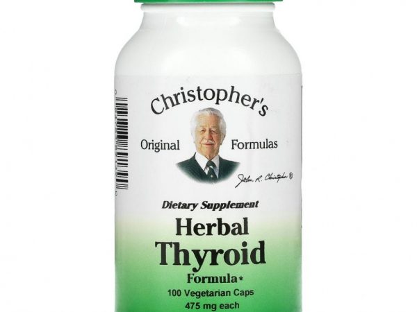 Christopher's Original Formulas, растительная добавка для щитовидной железы, 475 мг, 100 растительных капсул