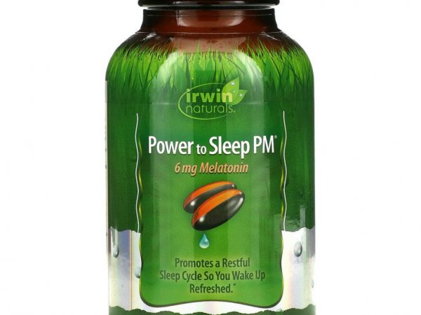 Irwin Naturals, Power to Sleep PM, успокаивающее, 60 капсул с жидкостью