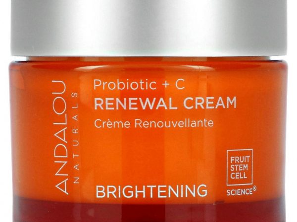 Andalou Naturals, восстанавливающий крем с пробиотиком и витамином C, осветляющий, 50 мл (1,7 жидк. унции)