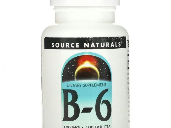 Source Naturals, Витамин B6, 100 мг, 100 таблеток