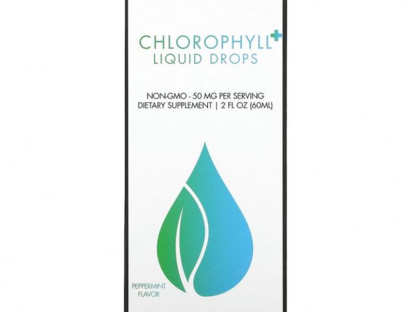 Codeage, Vegan Chlorophyll + Liquid Drops, перечная мята, 50 мг, 60 мл (2 жидк. Унции)