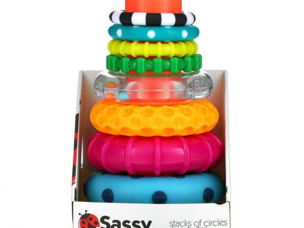 Sassy, Stack of Circles, кольцевой укладчик, набор из 10 предметов