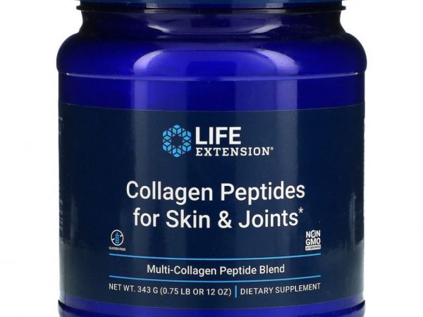 Life Extension, Collagen Peptides For Skin & Joints, смесь мультиколлагеновых пептидов, 343 г (12 унций)