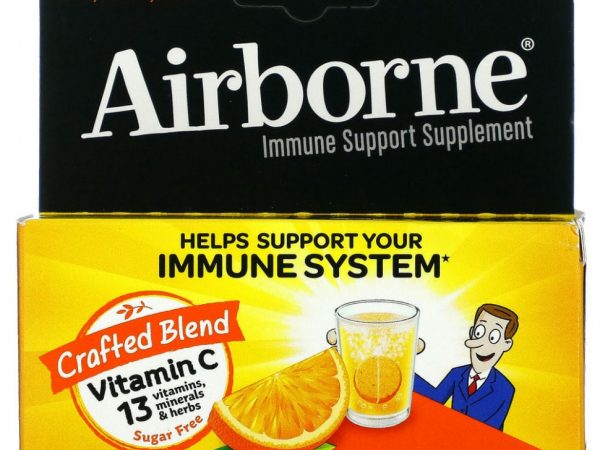 AirBorne, добавка для поддержки иммунной системы, со вкусом апельсина, 10 шипучих таблеток