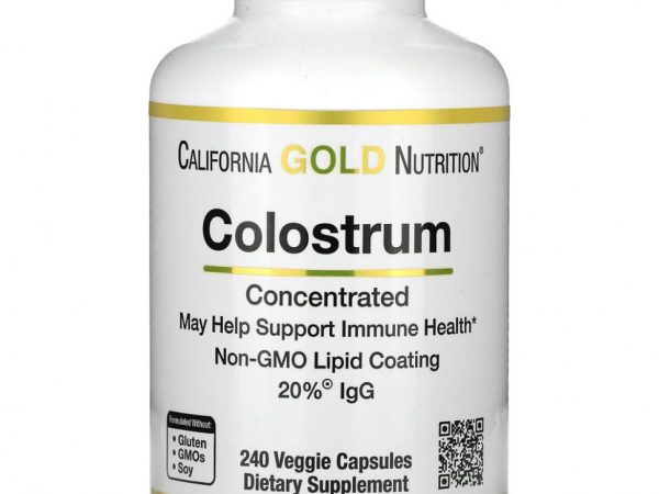 California Gold Nutrition, молозиво, 240 растительных капсул