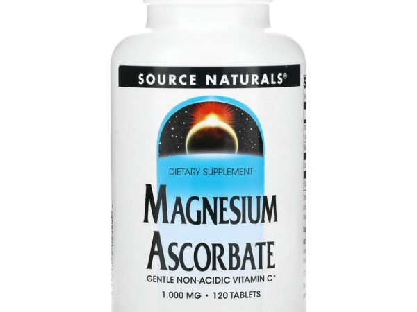 Source Naturals, Магния аскорбат, 1000 мг, 120 таблеток