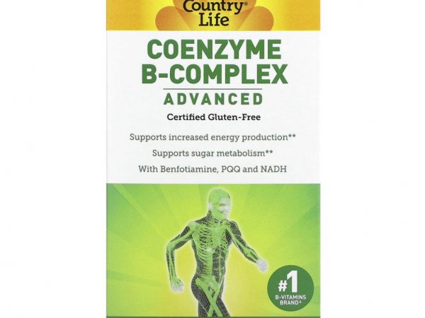 Country Life, комплекс коэнзимов группы B, улучшенная формула, 120 веганских капсул