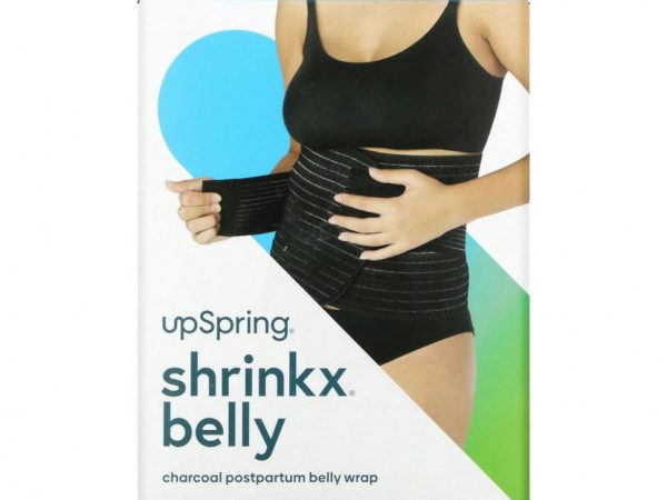 UpSpring, Shrinkx Belly, бандаж для послеродового периода с древесным бамбуковым волокном, размер S/M, черный