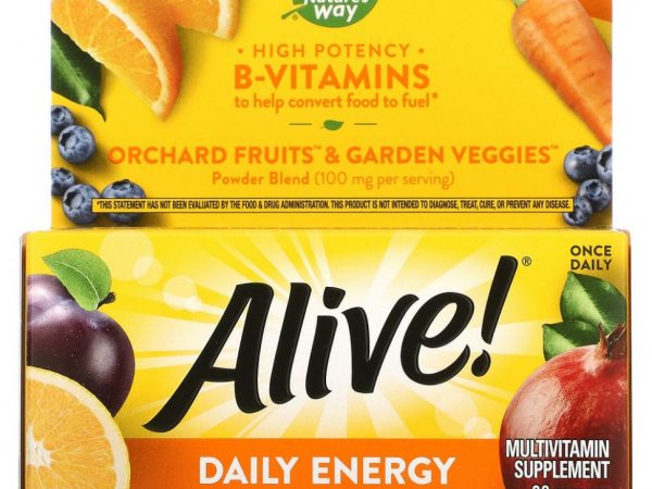Nature's Way, Alive! комплекс мультивитаминов и мультиминералов для ежедневного пополнения запаса энергии, 60 таблеток