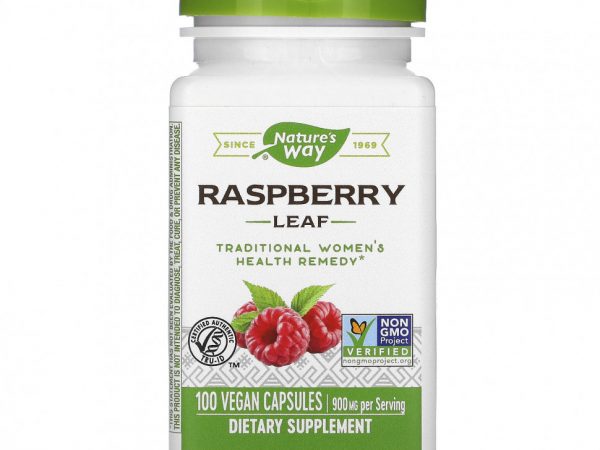 Nature's Way, Листья малины, 450 мг, 100 веганских капсул