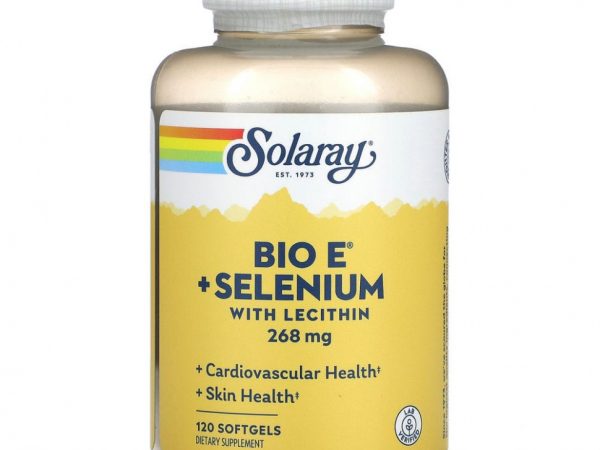 Solaray, Bio ? + Selenium, витамин E с селеном, 200 МЕ, 120 капсул