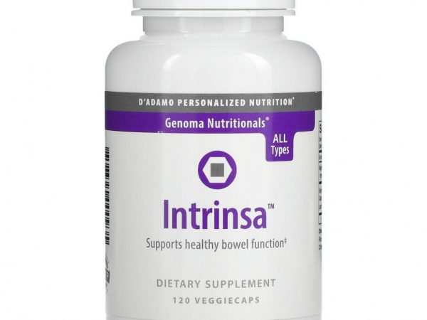 D'adamo, Genoma Nutritionals, Intrinsa, поддержка пищеварительной системы, 120 вегетарианских капсул