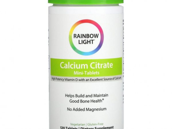 Rainbow Light, Мини-таблетки цитрата кальция, 120 мини-таблеток