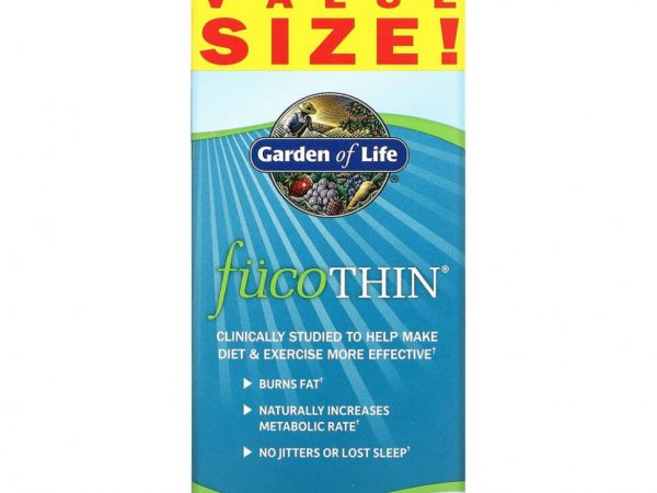 Garden of Life, FucoThin, нестимулирующий натуральный сжигатель жира, 180 мягких желатиновых капсул