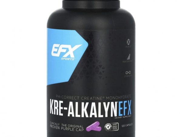 EFX Sports, Kre-Alkalyn EFX, креатин, 120 капсул