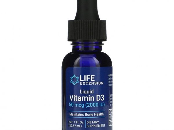 Life Extension, Жидкий витамин D3, 2000 МЕ, 29,57 мл