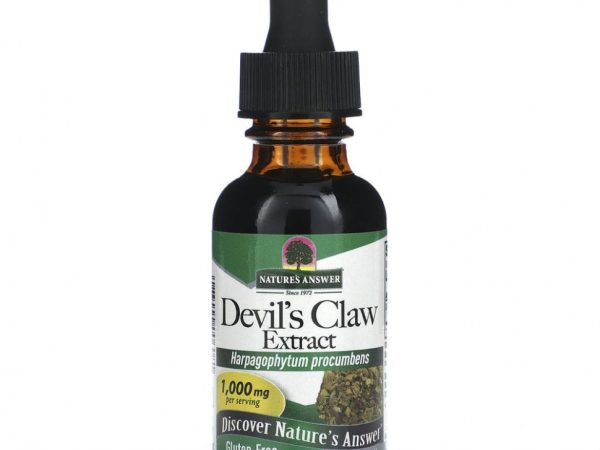 Nature's Answer, Экстракт когтя дьявола, без спирта, 1000 мг, 30 мл (1 жидк. Унция)