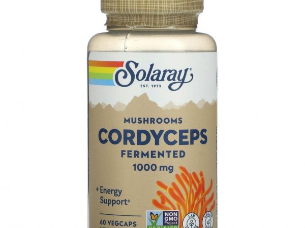 Solaray, Organic Grown Fermented Cordyceps, 500 mg, 60 VegCaps