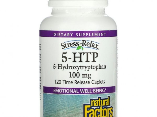 Natural Factors, 5-гидрокситриптофан, 100 мг, 120 капсул с замедленным высвобождением
