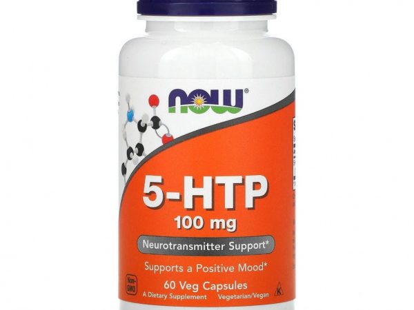 NOW Foods, 5-гидрокситриптофан, 100 мг, 60 вегетарианских капсул