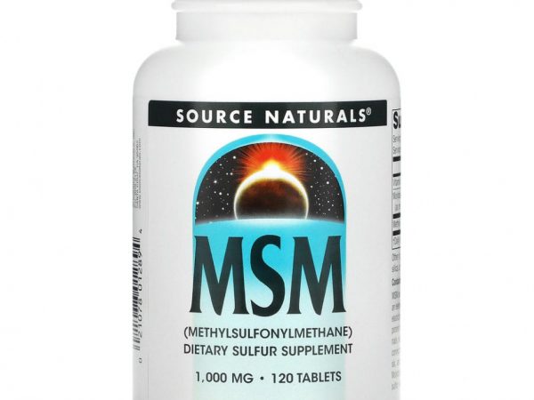Source Naturals, МСМ (метилсульфонилметан), 1000 мг, 120 таблеток