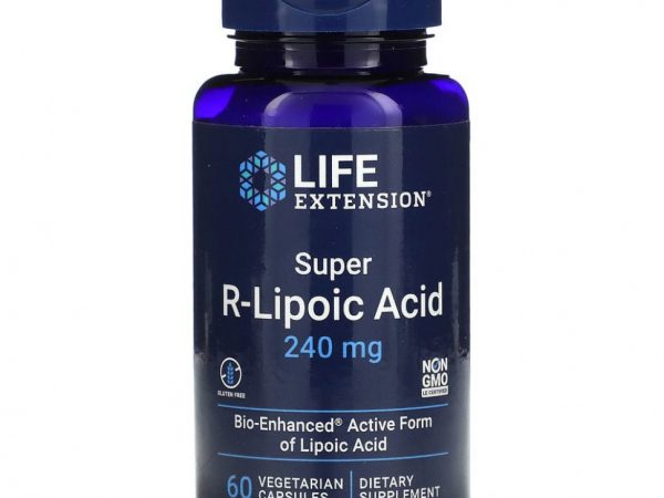Life Extension, супер R-липоевая кислота, 240 мг, 60 вегетарианских капсул