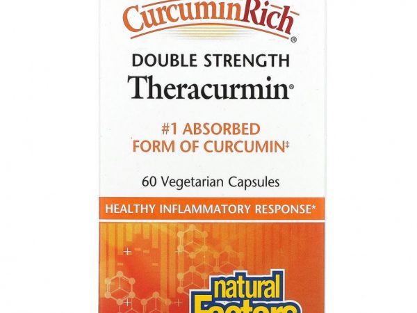Natural Factors, CurcuminRich, Theracurmin двойной силы, 60 растительных капсул