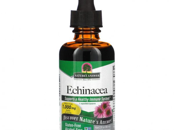 Nature's Answer, эхинацея, без спирта, 1000 мг, 60 мл (2 жидк. унции)