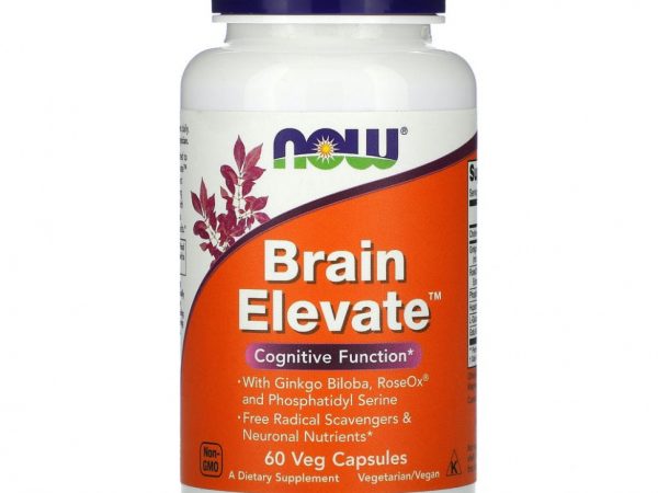 NOW Foods, Brain Elevate, 60 растительных капсул