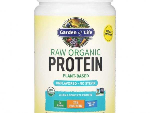 Garden of Life, Органический белок RAW, органическая растительная формула, без ароматизаторов, 560 г (19,75 унции)