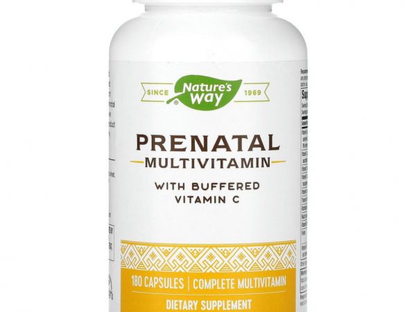 Nature's Way, мультивитамины для беременных с буферизованным витамином C, 180 капсул