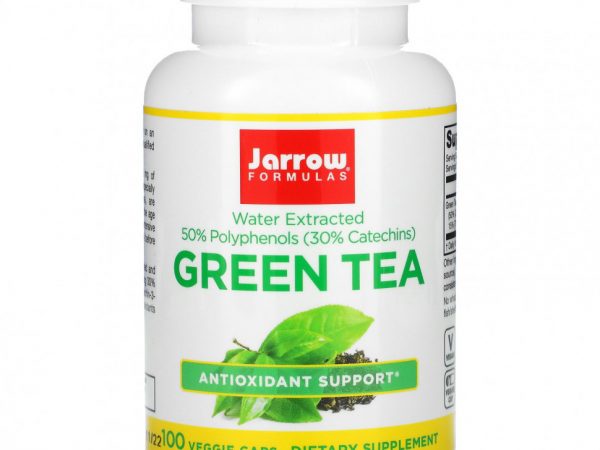 Jarrow Formulas, зеленый чай, 500 мг, 100 вегетарианских капсул
