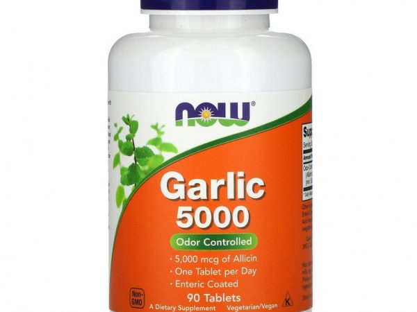 NOW Foods, чеснок 5000, 90 таблеток