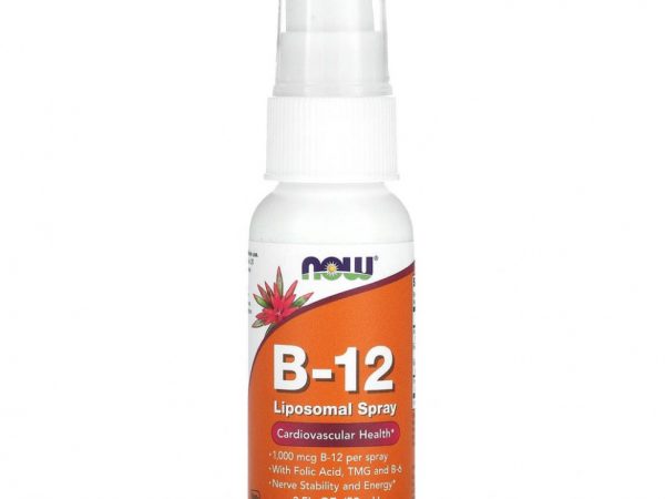 NOW Foods, Липосомальный спрей с витамином B12, 1000 мкг, 59 мл (2 жидк. унции)