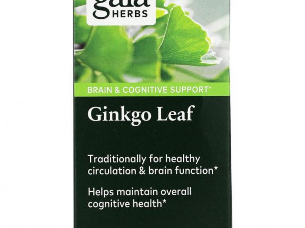 Gaia Herbs, листья гинкго билоба, 60 веганских капсул Liquid Phyto-Caps