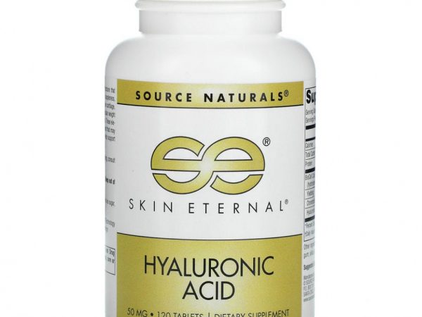 Source Naturals, Вечная молодость кожи, Гиалуроновя кислота, 50 мг, 120 таблеток