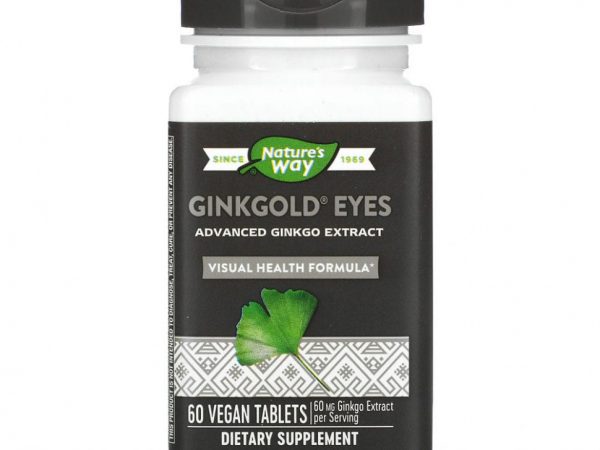 Nature's Way, Ginkgold Eyes, 60 веганских таблеток