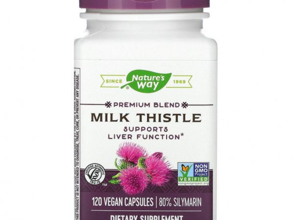 Nature's Way, расторопша, стандартизованный экстракт, 120 веганских капсул
