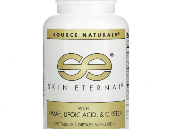 Source Naturals, Вечность кожи с ДMAЭ, липоевой кислотой и сложноэфирный витамин C, 120 таблеток