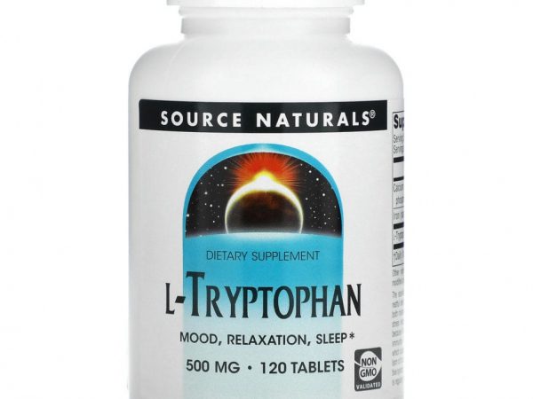 Source Naturals, L-триптофан, 500 мг, 120 таблеток