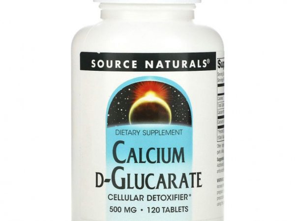 Source Naturals, D-глюкарат кальция, 500 мг, 120 таблеток