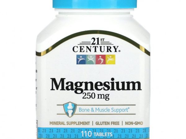 21st Century, магний, 250 мг, 110 таблеток
