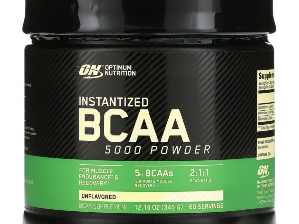 Optimum Nutrition, BCAA 5000, растворимый порошок, без добавок, 345 г (12,16 унции)