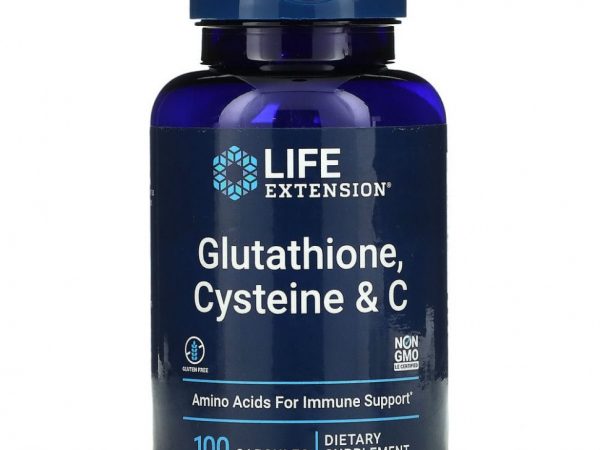 Life Extension, глутатион, цистеин и витамин С, 100 капсул