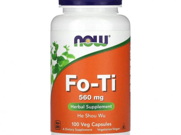 NOW Foods, Fo-Ti, He Shou Wu, горец многоцветковый 560 мг, 100 вегетарианских капсул