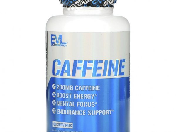 EVLution Nutrition, Кофеин, 200 мг, 100 таблеток